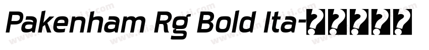 Pakenham Rg Bold Ita字体转换